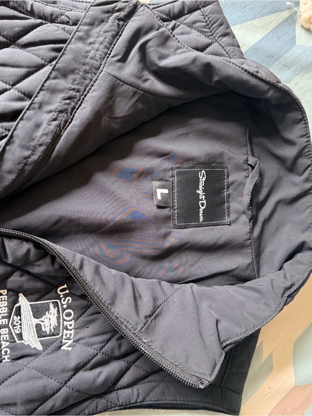 Women’s Quilted Black Jacket - L